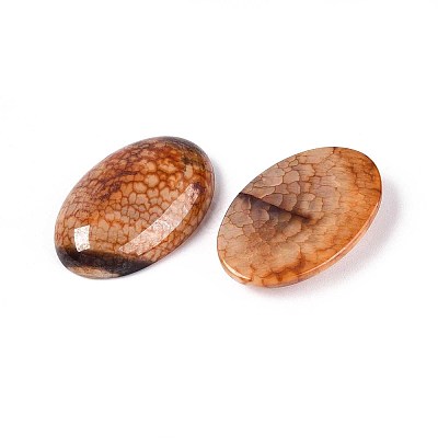 Dyed Natural Fire Agate Cabochons X-G-Q957-02B-20x30-1