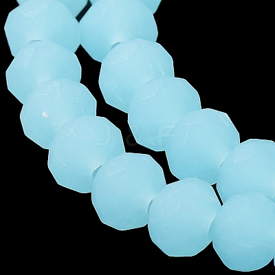 Imitation Jade Solid Color Glass Beads Strands EGLA-A034-J3mm-MD04-1