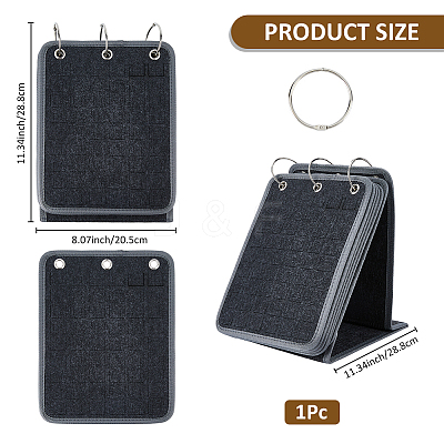 Felt Shoe Charms Collection Binder Calendar Book AJEW-WH0270-481-1