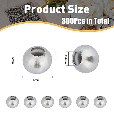 304 Stainless Steel Round Seamed Beads STAS-DC0015-81C-1