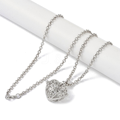 Brass Rhinestone Pendant Necklaces NJEW-G089-16C-P-1