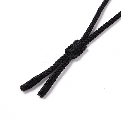 Adjustable Natural Tiger Eye Teardrop with Spiral Pendant Necklace with Nylon Cord for Women NJEW-L171-04A-1
