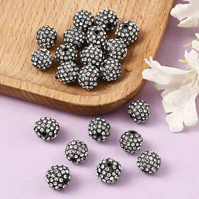 Alloy Rhinestone Beads RB-A034-10mm-A01B-1