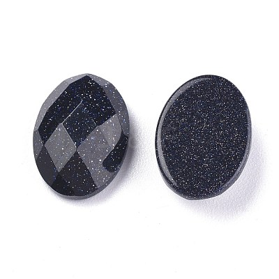 Synthetic Blue Goldstone Cabochons G-G760-A07-1