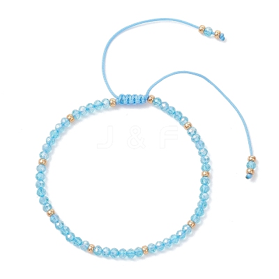 2Pcs Adjustable Glass Seed Beads & Glass Beads Braided Bead Bracelets Set BJEW-MZ00287-02-1