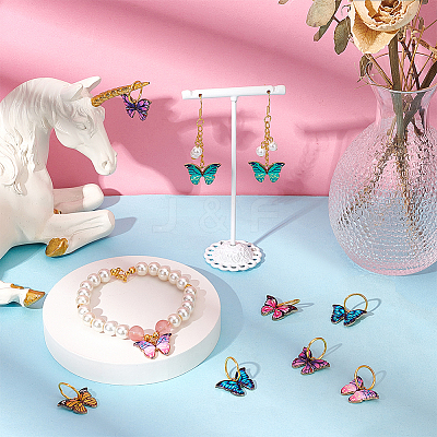 Printed Alloy Enamel Pendants PALLOY-PH01614-1