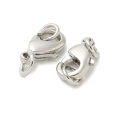 Rack Plating Brass Lobster Claw Clasps KK-F090-26P-01-1