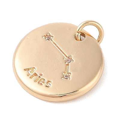 Brass with Clear Cubic Zirconia Pendants LS-KK-N256-24A-G-1
