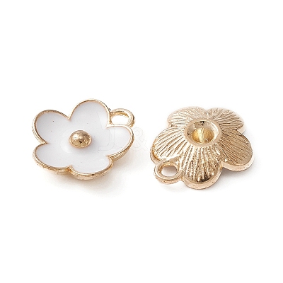 Light Gold Plated Alloy Enamel Pendants ENAM-YW0002-20A-1