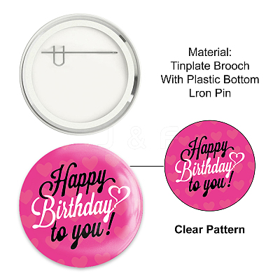 Tinplate Brooch JEWB-WH0012-025-1