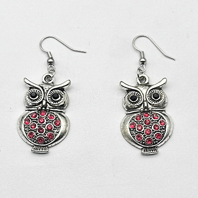 Alloy Fashion Owl Alloy Dangle Earrings FO4888-2-1