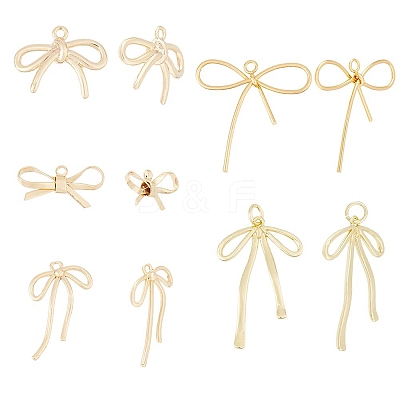 10Pcs 5 Styles Brass Charms KK-HS0001-16-1