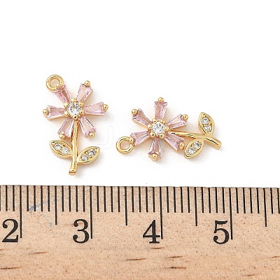 Brass Micro Pave Cubic Zirconia Pendants KK-C099-02G-02-1
