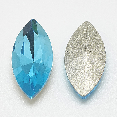 Pointed Back Glass Rhinestone Cabochons RGLA-T083-5x10mm-12-1