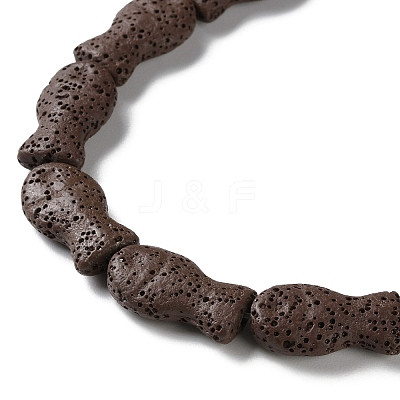 Fish Dyed Natural Lava Rock Beads Strands G-O126-01A-02-1