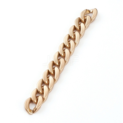 Handmade Spray Painted Acrylic Curb Chains AJEW-JB00894-02-1