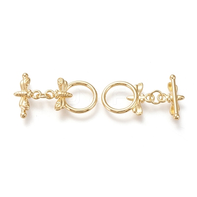 Brass Toggle Clasps KK-F820-06G-1