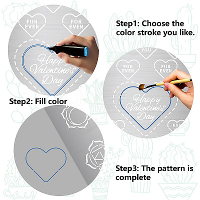 Valentine's Day Stainless Steel Metal Cutting Dies Stencils DIY-WH0289-090-1