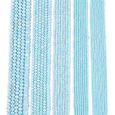 Electroplate Glass Beads Strands EGLA-A044-P6mm-B06-1