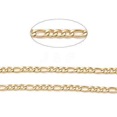 Ion Plating(IP) 304 Stainless Steel Figaro Chains CHS-H007-30G-1
