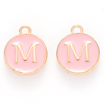 Golden Plated Alloy Enamel Charms X-ENAM-S118-07M-1