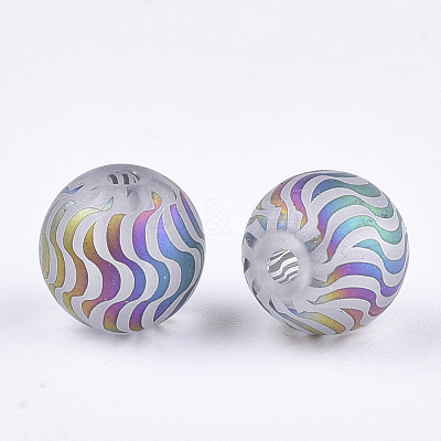 Electroplate Glass Beads EGLA-S178-02E-1