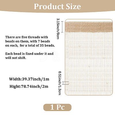 Polyester & Plastic Pearl Door String Curtain AJEW-WH20128-053B-1