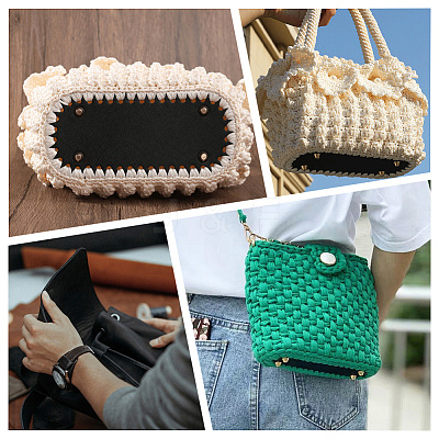 8Pcs 8 Colors Imitation Leather Bag Bottoms FIND-BBC0004-55-1