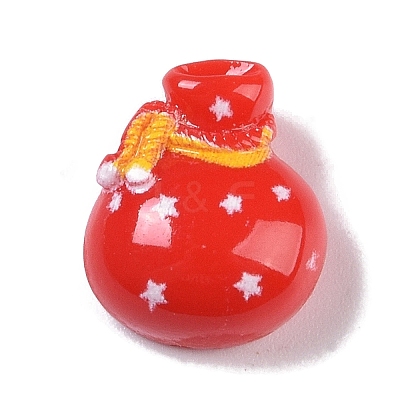 Opaque Christmas Theme Resin Cabochons RESI-H162-06C-1