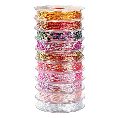 10 Rolls 3-Ply Polyester Metallic Threads MCOR-CJ0001-07A-1