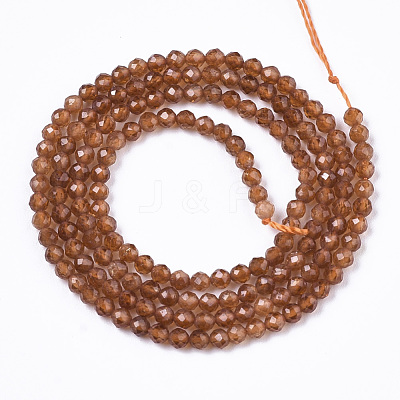 Natural Orange Garnet Beads Strands G-R462-029A-1