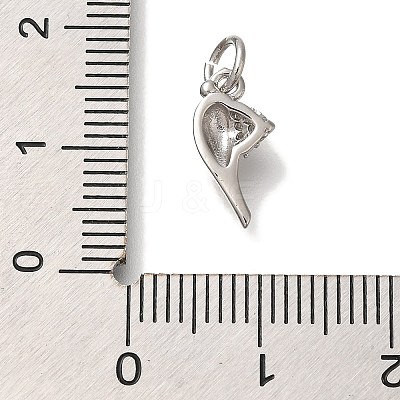 Rack Plating Brass Micro Pave Cubic Zirconia Charms KK-I720-64P-1