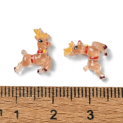 Sandy Brown Christmas Series Resin Cabochons CRES-Q006-02I-1