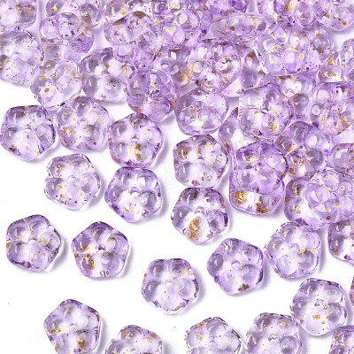 Spray Painted Glass Beads DGLA-R052-002-B03-1