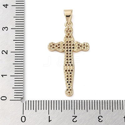 Brass Micro Micro Pave Clear Cubic Zirconia Pendants KK-A212-01L-G-1