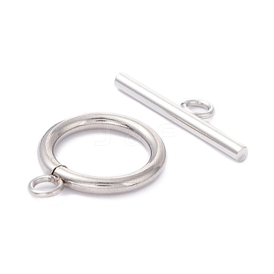 Non-Tarnish 304 Stainless Steel Toggle Clasps STAS-H380-03P-1