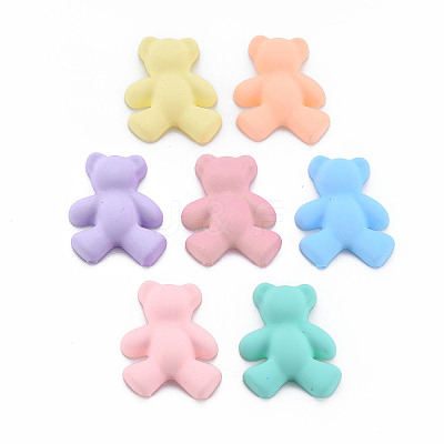 Opaque Spray Painted Acrylic Cabochons MACR-Q244-004-1