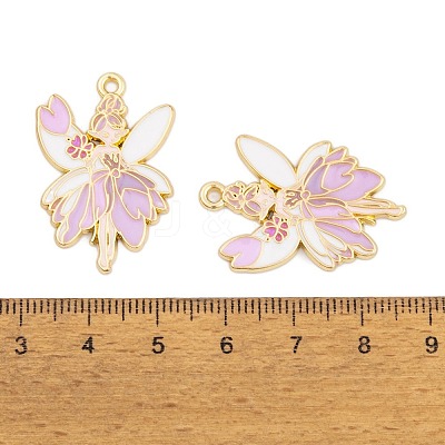 Rack Plating Alloy Enamel Pendants X-FIND-A040-08D-01G-1