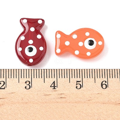 Baking Paint Glass Enamel Beads LAMP-D303-04-1