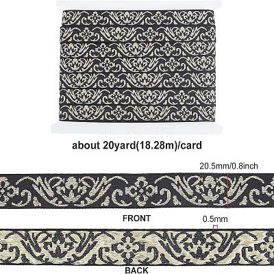 Ethnic Style Embroidery Polycotton Ribbons OCOR-WH0066-22A-1