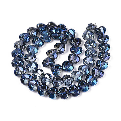 Electroplate Transparent Glass Beads Strands EGLA-B012-AB19-1