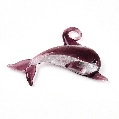 Handmade Lampwork Big Pendants LAMP-T023-10D-1