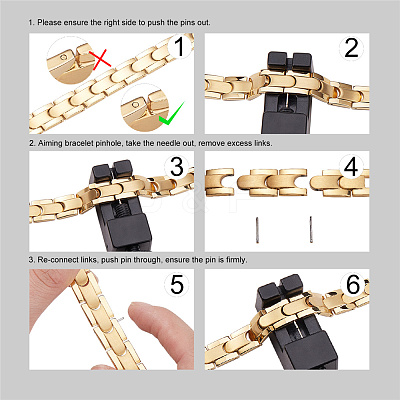 Stainless Steel Panther Chain Watch Band Bracelets JB673A-1