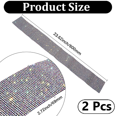 2Pcs Resin Rhinestone Glue Non-slip Car Door Stickers AJEW-GF0013-30A-1