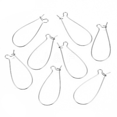 Tarnish Resistant 304 Stainless Steel Hoop Earring Findings STAS-S117-008F-01-1