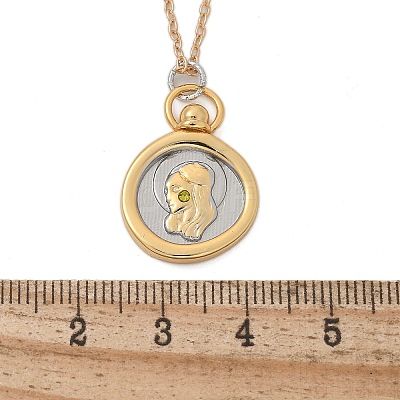 Brass Twelve Constellations Tarot Pendant Necklaces NJEW-Q006-01H-G-1