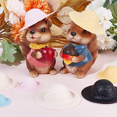 24Pcs Mini Handmade Plastic Doll Hats DIY-DR0001-65-1