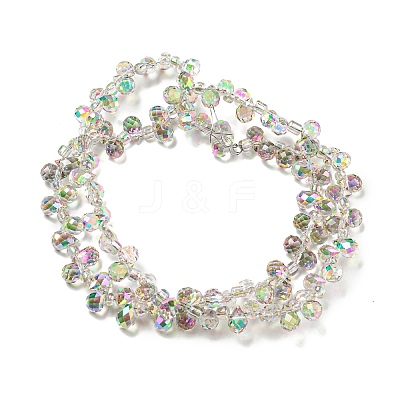 Electroplate Transparent Glass Beads Strands EGLA-P052-01A-FR01-1