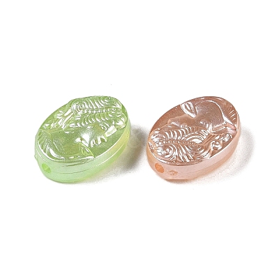 Plating Acrylic Beads OACR-S135-06-1