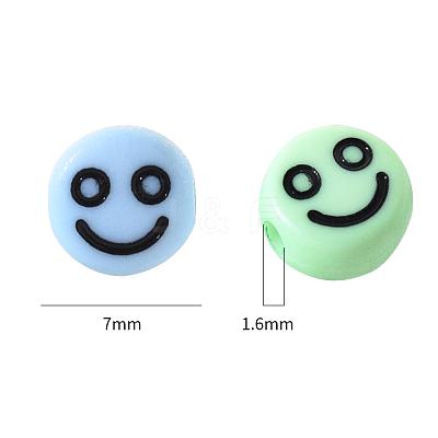 Opaque Acrylic Beads MACR-YW0001-22H-1